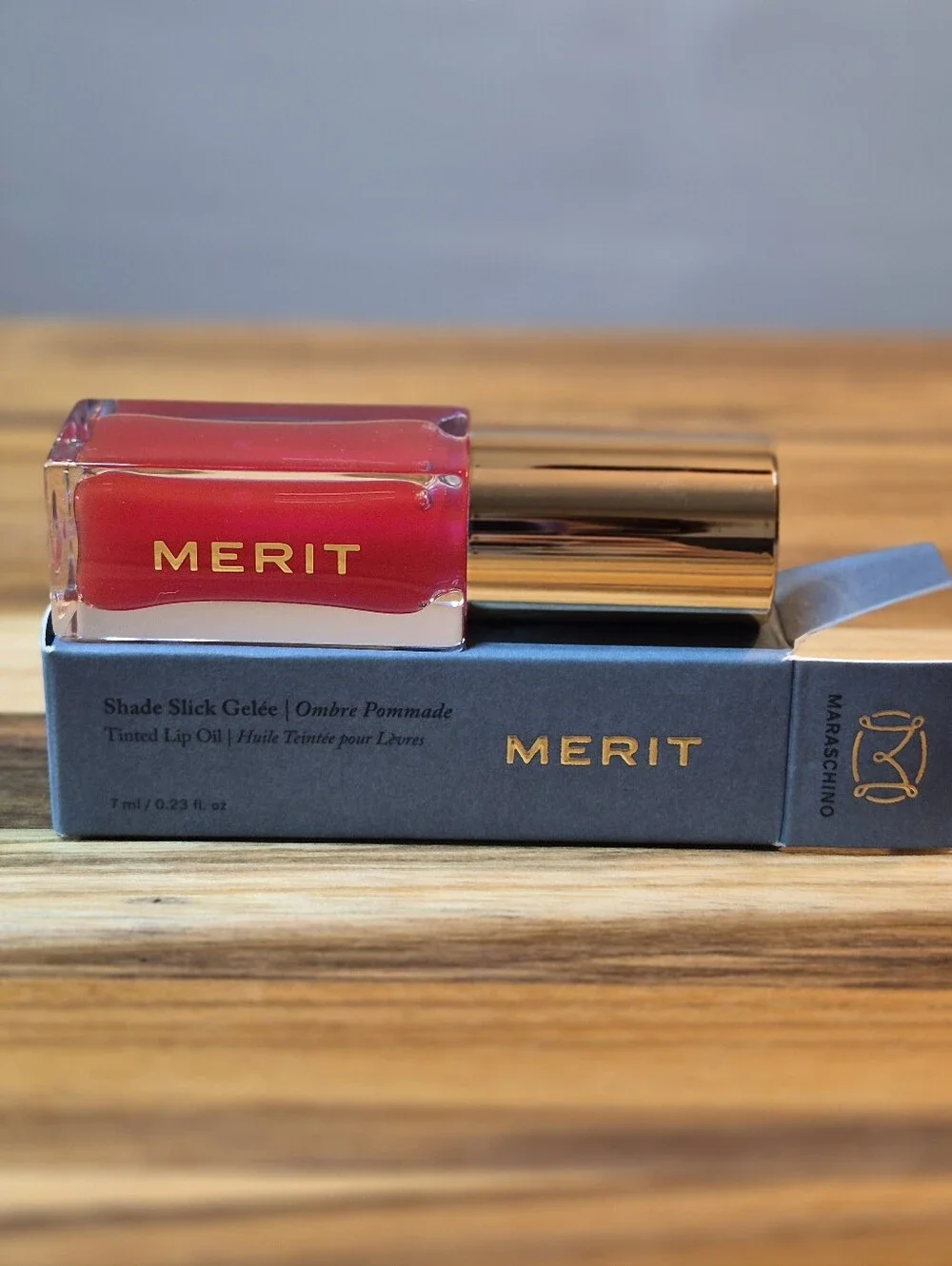 Merit Shade Slick Gelee: Maraschino (Sheer Red), 7ml (Full Size), NIB